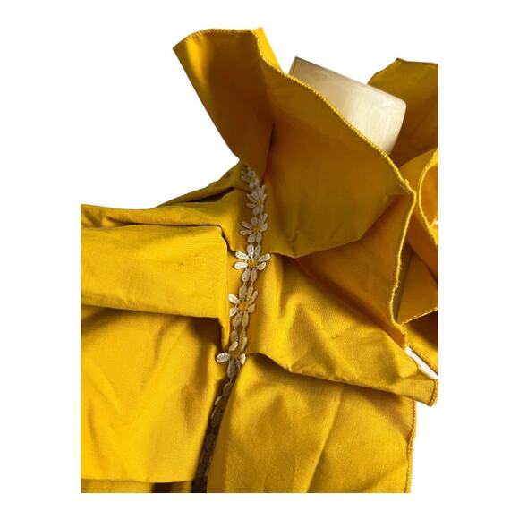 Hand Made Ruff Collar Wrap Shawl Dance Theatre Regency Yellow Daisy Diva Glam - Picture 5 of 10